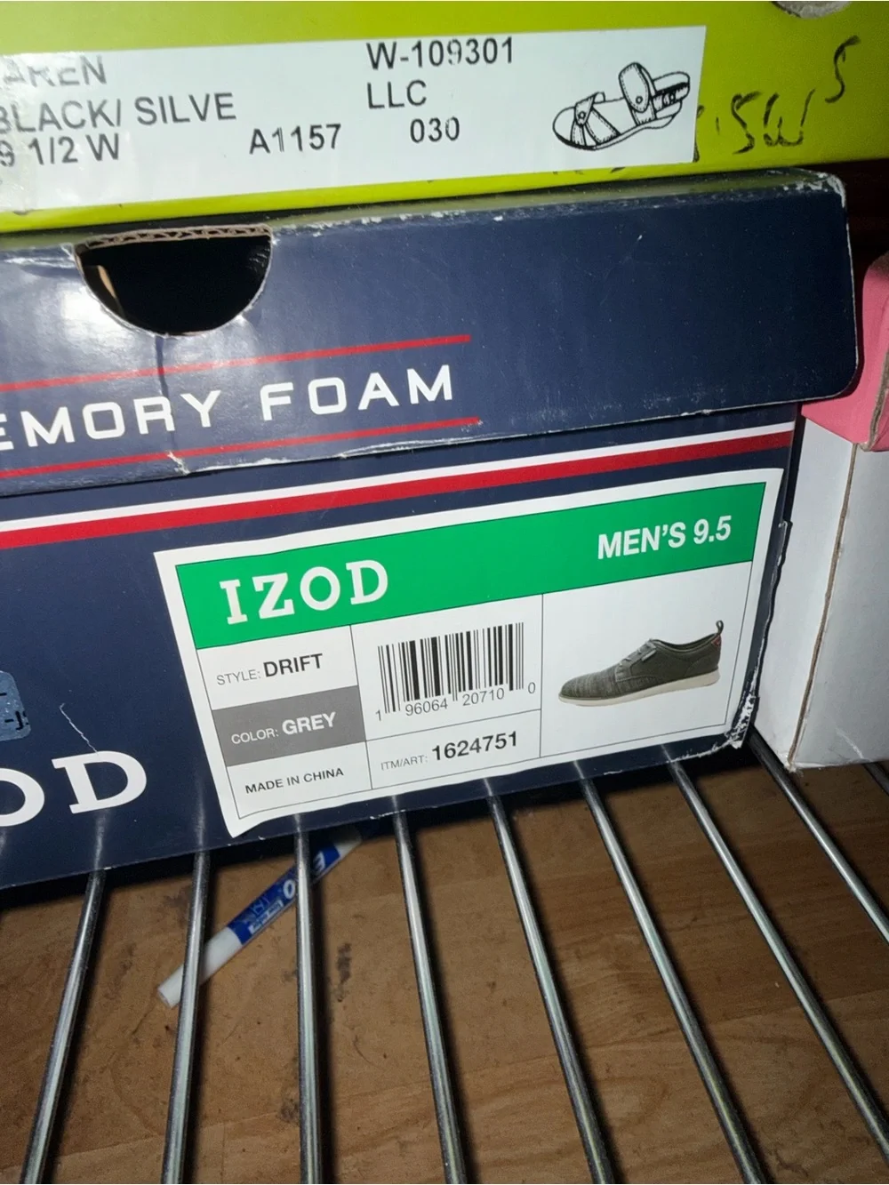 Izod Men's Drift Casual Lace Up Shoes Black US Size 9.5 M US